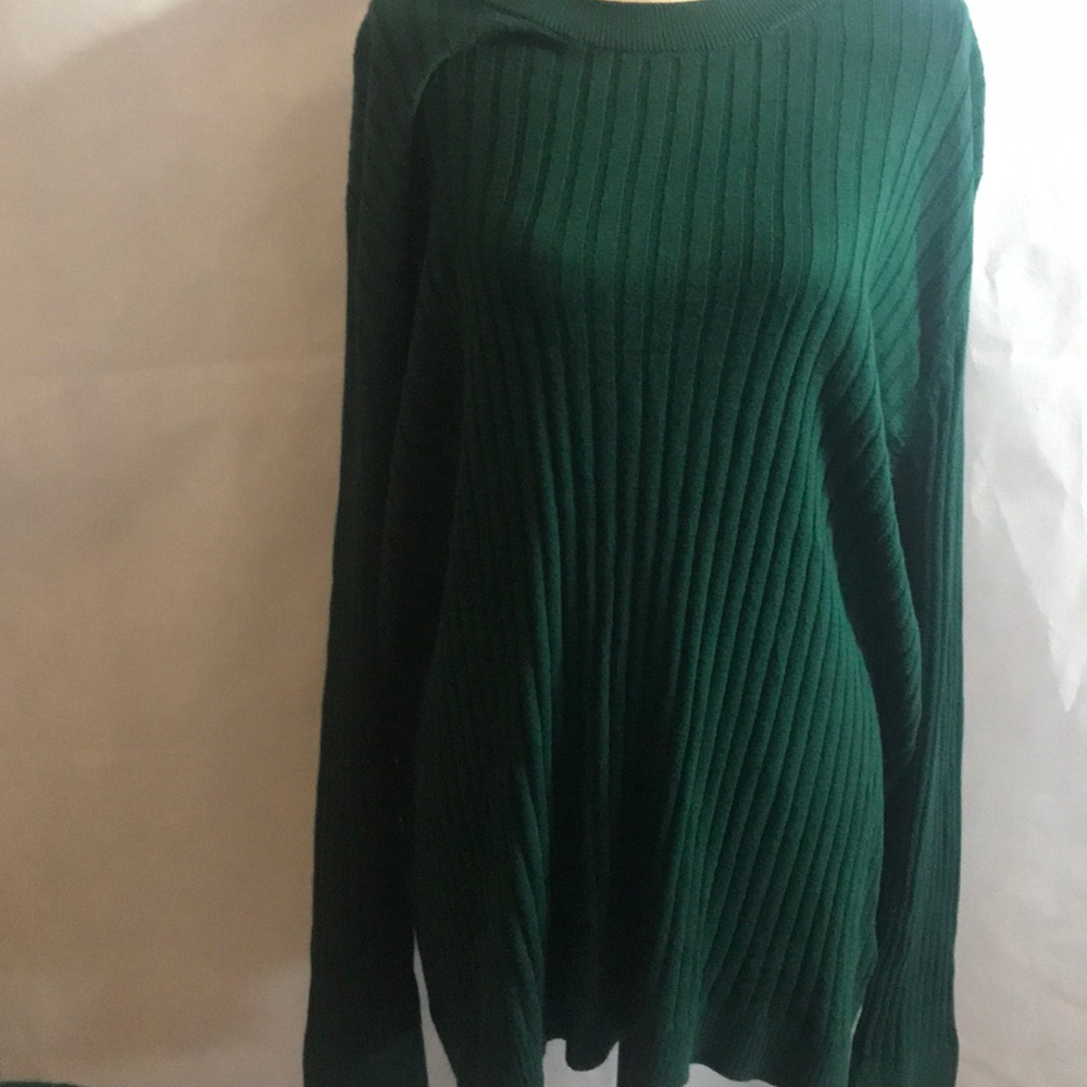 3X Long Sleeve Sweater NEW Green
